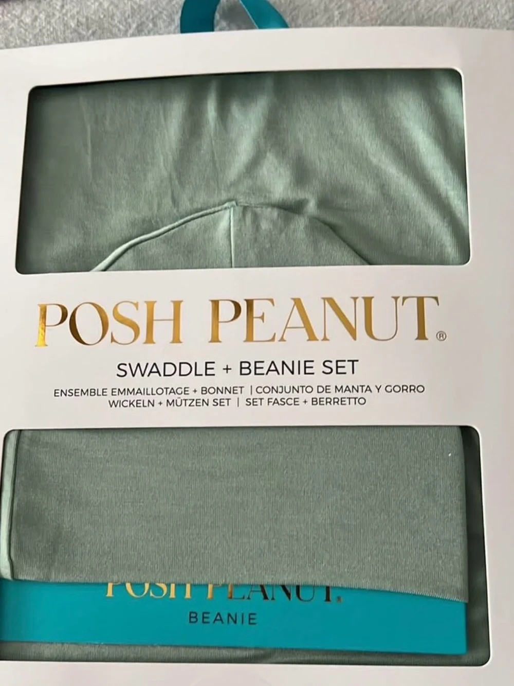 Posh Peanut Baby Swaddle & Beanie Set with matching Sleeper NWT